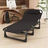 Foldable Oxford Cloth Sun Lounger with Headrest Sun Loungers - Tophatter Daily Deals