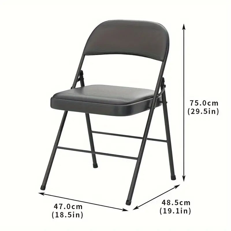 Folding Chair with Cushion Backrest Folding Chairs & Stools - Tophatter Daily Deals