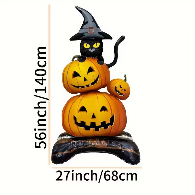 Halloween Witch Hat Pumpkin Cat Balloon Decor Set Halloween - Tophatter Daily Deals