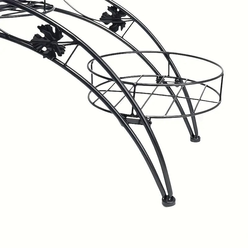 Arched Iron Plant Stand Flower Pot Holder Home & Garden > Artificial Plants > Pots, Planters & Accessories - Tophatter Daily Deals