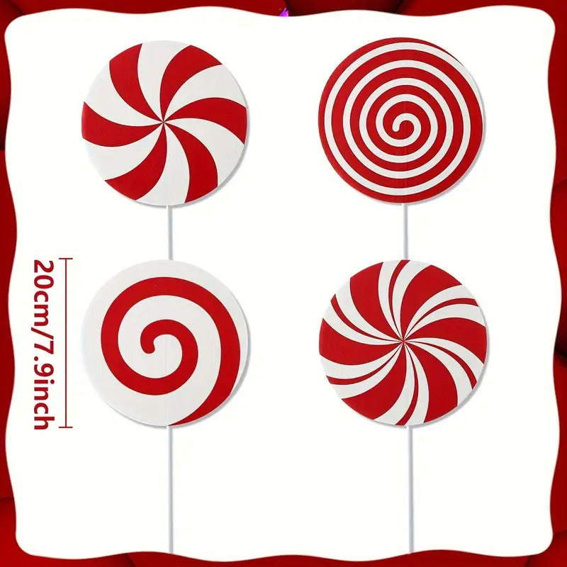 Candy Cane Swirls Christmas Tree Topper & Ornament Set Christmas - Tophatter Daily Deals