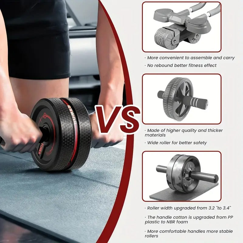 Ab Roller Wheel for Core and Arm Training Fitness, Health and Wellbeing > Gym Equipment - Tophatter Daily Deals