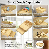 7-in-1 Sofa Cup Holder with Armrest Tray Furniture - Tophatter Daily Deals