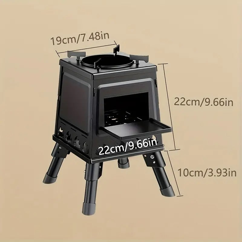 Portable Folding Fire Pit Stove Outdoor Camping Oven Outdoor Grills - Tophatter Daily Deals