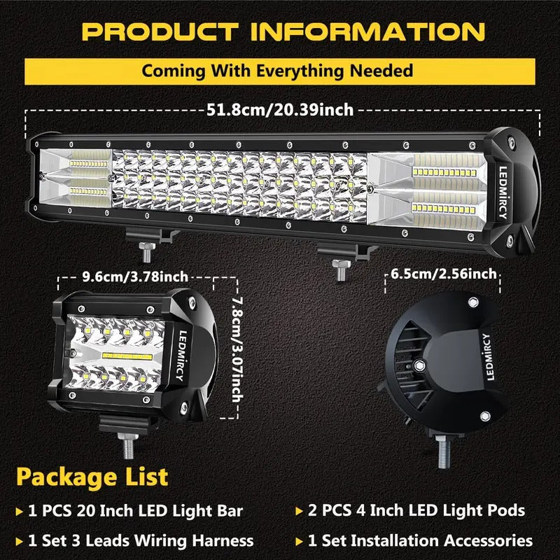 Off Road LED Light Bar Kit with Pods Auto Accessories > Lights - Tophatter Daily Deals