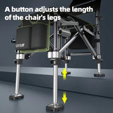 Fishing Chair Adjustable Legs Backrest Foldable Design Outdoor > Fishing - Tophatter Daily Deals
