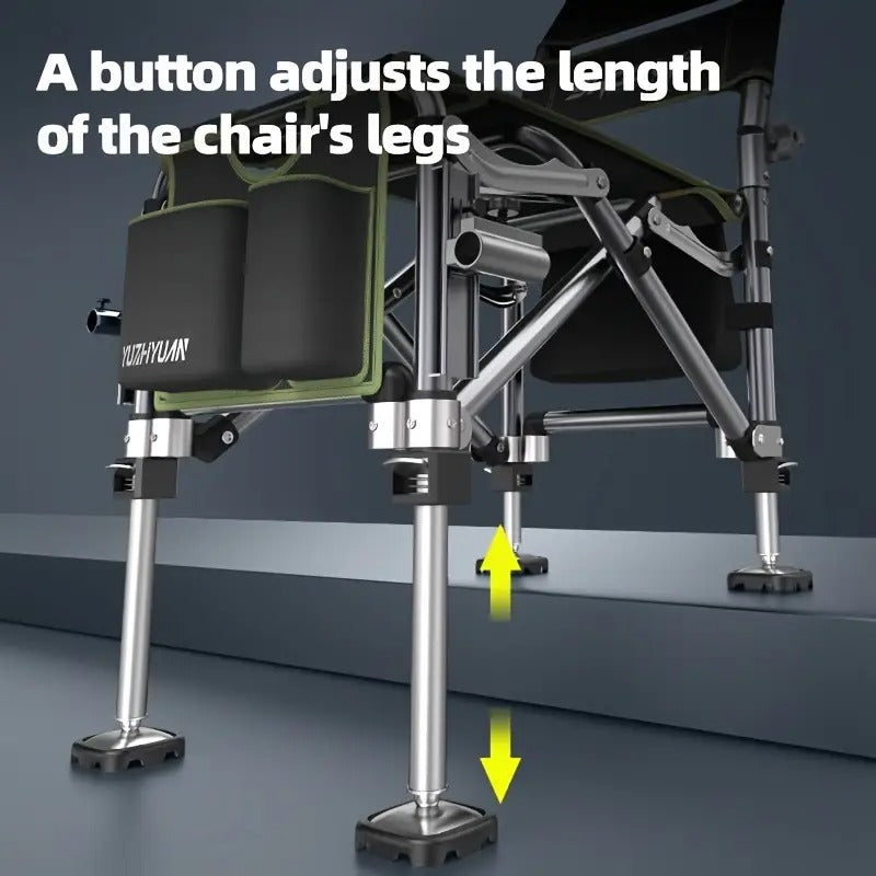 Fishing Chair Adjustable Legs Backrest Foldable Design Outdoor > Fishing - Tophatter Daily Deals