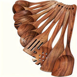 Teak Wood Cookware Set (10pcs) Camp Cooking - Tophatter Daily Deals