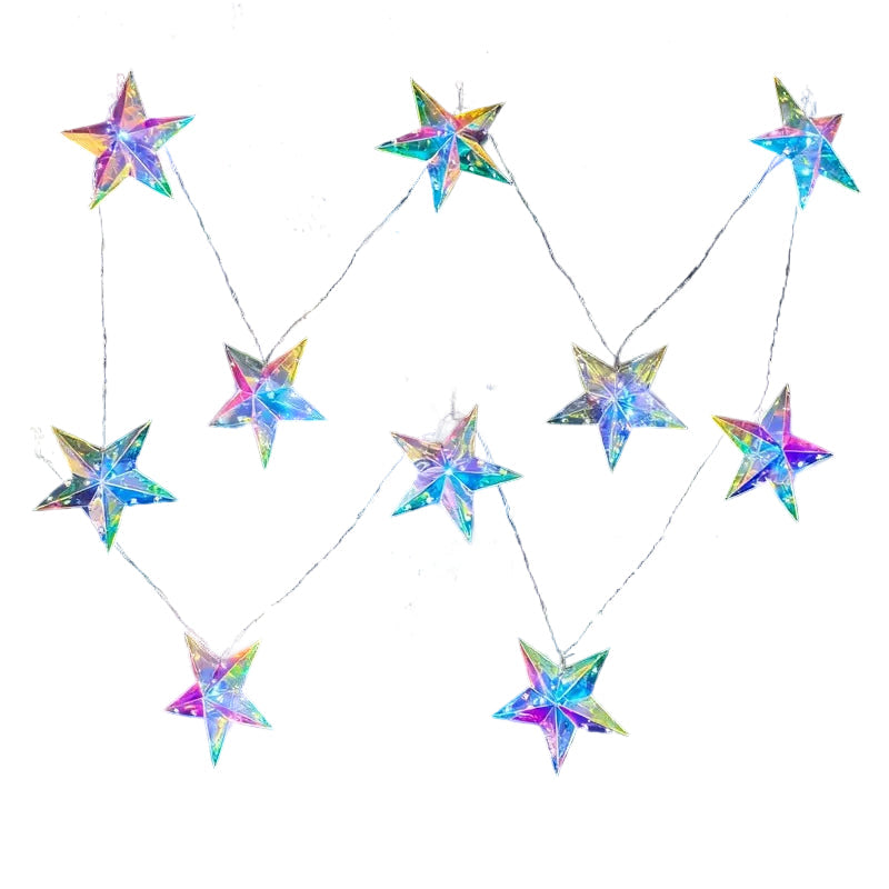 LED Star String Lights 10-Light Decorative String Christmas - Tophatter Daily Deals
