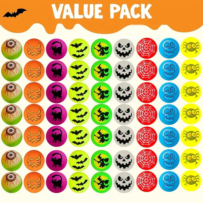 Glowing Halloween Bouncing Balls (48pcs) Baby & Kids > Baby & Kid's Toys > Activity Toys - Tophatter Daily Deals