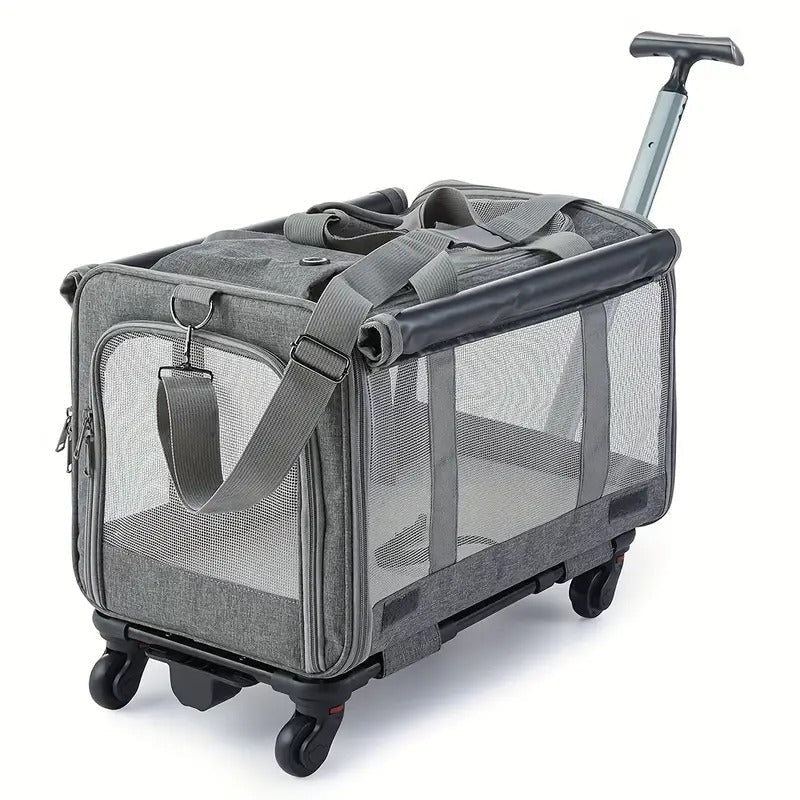 Pet Carrier with Aluminum Frame and Removable Base Pet Carriers & Crates - Tophatter Daily Deals