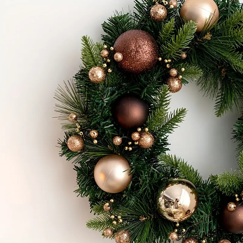 Christmas Ball Flower Wreath Door Hanging Decoration Christmas - Tophatter Daily Deals