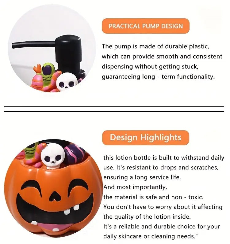 Pumpkin Resin Soap Dispenser Freestanding Halloween - Tophatter Daily Deals