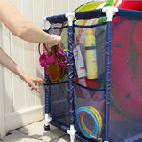 Mesh Pool Storage Organizer Cart with Wheels Pool & Spa Accessories - Tophatter Daily Deals