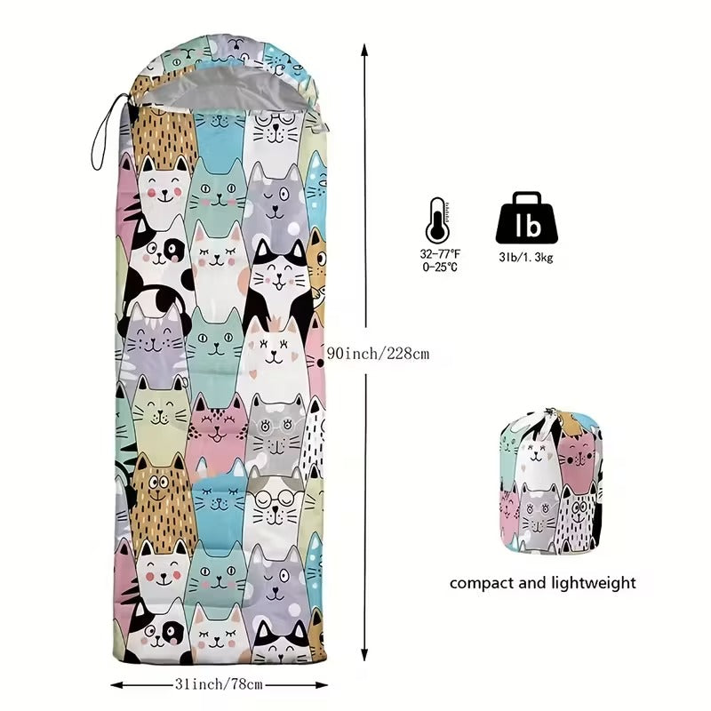 Cat Camping Sleeping Bag Lightweight Warm Quilt Outdoor Recreation > Camping > Sleeping Bags - Tophatter Daily Deals