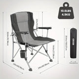 Folding Chair with Cup Holder and Armrests Folding Chairs & Stools - Tophatter Daily Deals