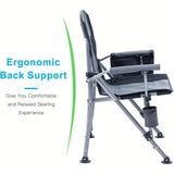 Folding Chair with Cup Holder and Armrests Folding Chairs & Stools - Tophatter Daily Deals