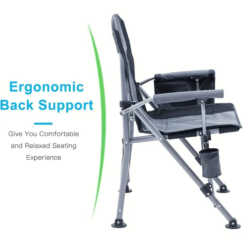 Folding Chair with Cup Holder and Armrests Folding Chairs & Stools - Tophatter Daily Deals