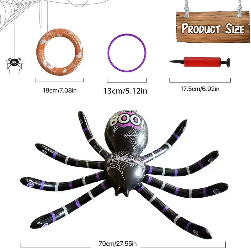 Halloween Inflatable Spider Ring Toss Game (7pcs) Halloween - Tophatter Daily Deals