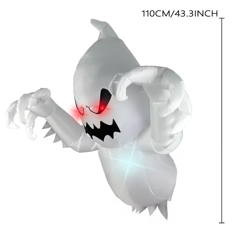Inflatable Halloween Ghost with LED Lights Halloween - Tophatter Daily Deals