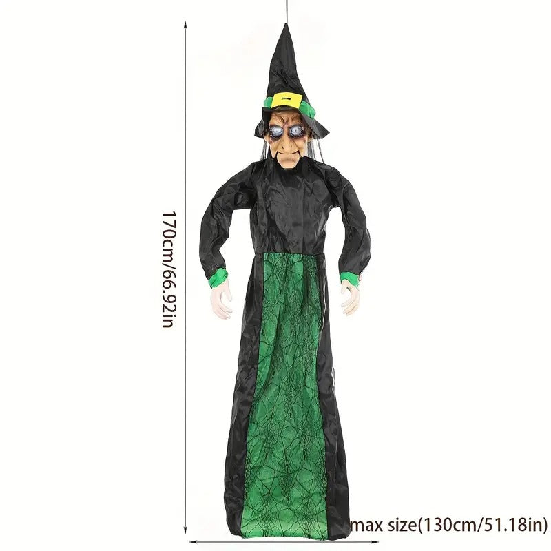 Voice-Activated Hanging Ghost Prop with Sound and Light Halloween - Tophatter Daily Deals