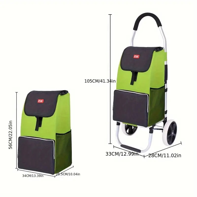 Folding Shopping Cart with Waterproof Trolley Bag Sports & Fitness > Golf > Golf Accessories - Tophatter Daily Deals