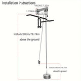 Wall Pulley Rope System Training Equipment Free Weights - Tophatter Daily Deals