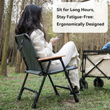 Oak Folding Armchair with Stainless Steel Frame Outdoor Chairs - Tophatter Daily Deals