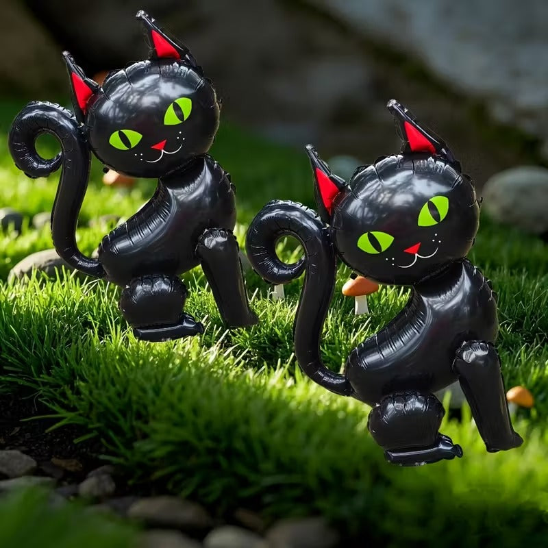 Black Cat Foil Balloons Party Decoration Set (2pcs) Halloween - Tophatter Daily Deals