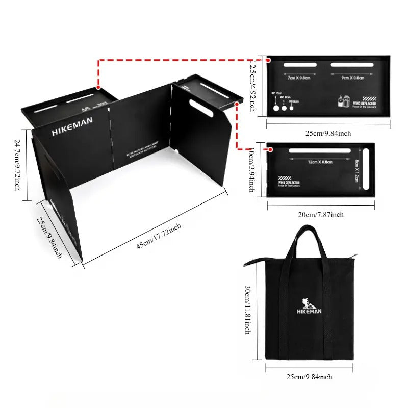 Outdoor Camping Portable Foldable Stove Wind Deflector Camp Cooking - Tophatter Daily Deals