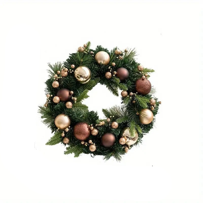 Christmas Ball Flower Wreath Door Hanging Decoration Christmas - Tophatter Daily Deals