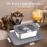 Dog Stainless Steel Water Bowl with Mat Dog Supplies - Tophatter Daily Deals