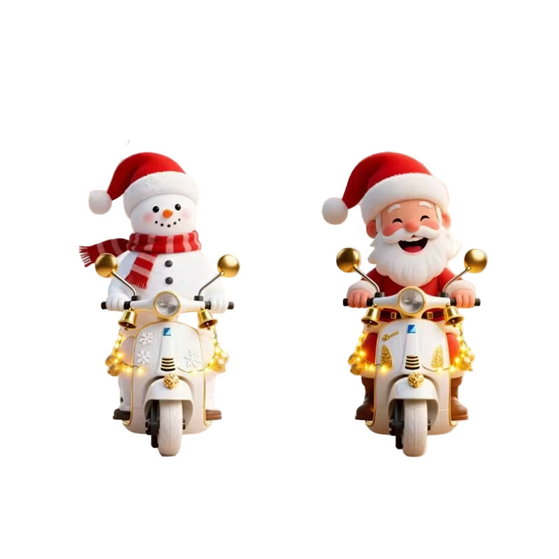 2D Motorcycle Santa & Snowman Christmas Lawn Decoration Set Christmas - Tophatter Daily Deals
