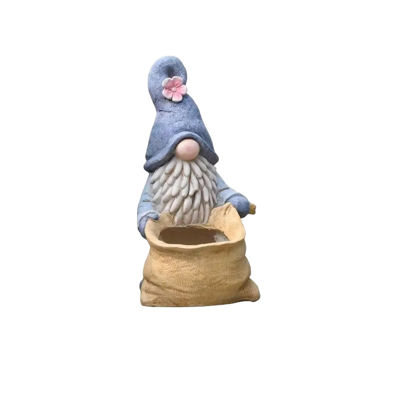 Gnome Garden Statue Planter with Drainage Hole Lawn Ornaments & Garden Sculptures - Tophatter Daily Deals
