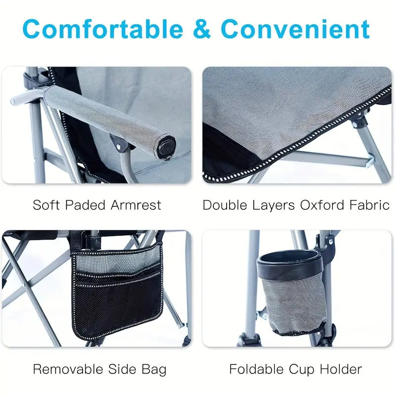 Folding Chair with Cup Holder and Armrests Folding Chairs & Stools - Tophatter Daily Deals