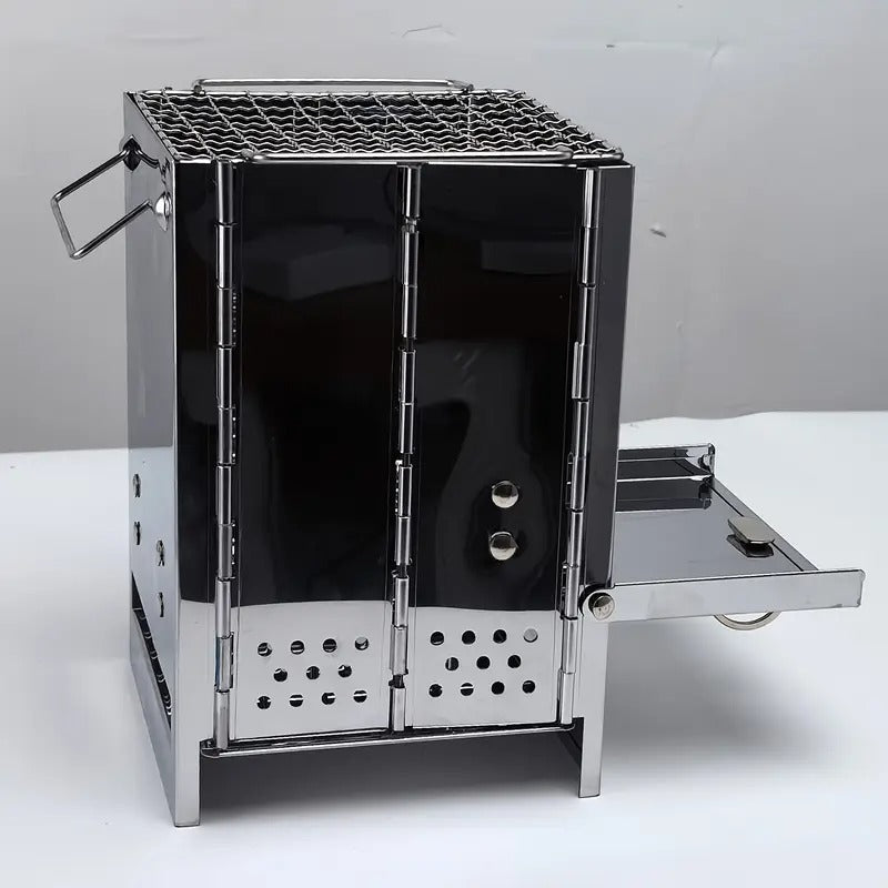 Folding Grill Mini BBQ Firewood Stove Outdoor Grills - Tophatter Daily Deals