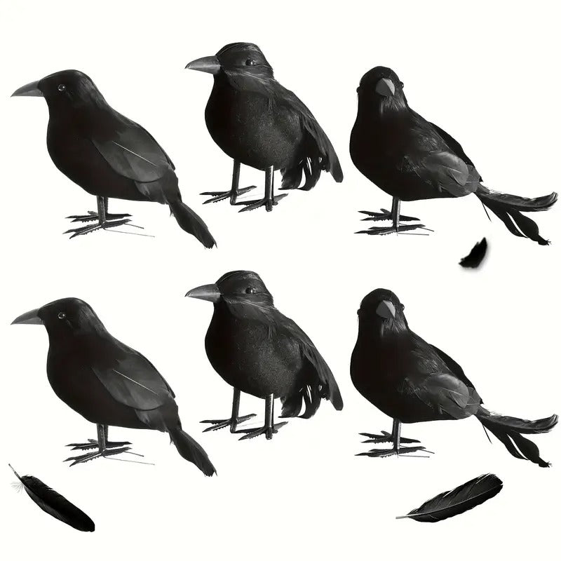 Crow Halloween Decorations Vintage Garden (6-Pack) Halloween - Tophatter Daily Deals