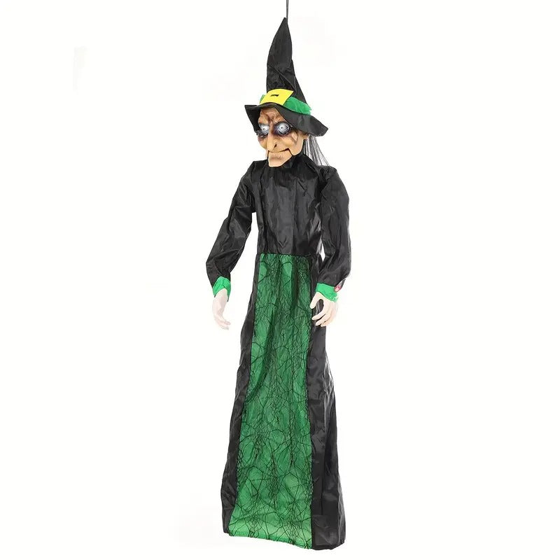 Voice-Activated Hanging Ghost Prop with Sound and Light Halloween - Tophatter Daily Deals
