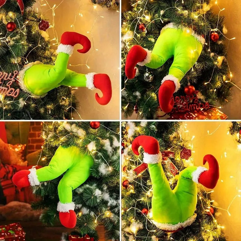 Plush Elf Leg Decoration Christmas Tree Ornament Christmas - Tophatter Daily Deals