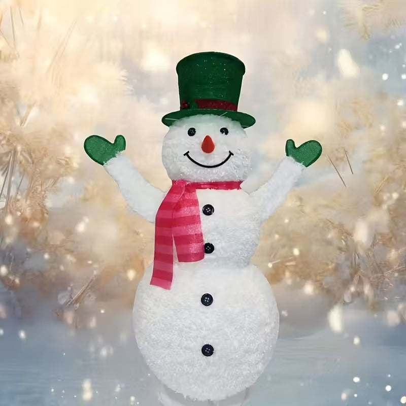 Green Hat Snowman Retractable Yard Decoration Christmas - Tophatter Daily Deals