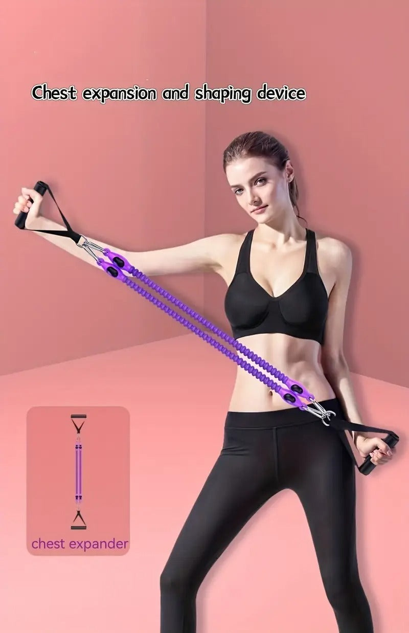 Chest Expander Pedal Resistance Band Home Fitness Fitness - Tophatter Daily Deals