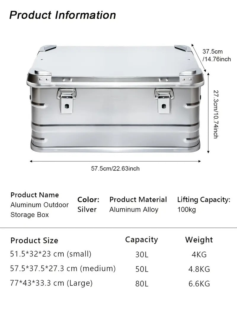Camping Travel Aluminum Alloy Storage Box Storage & Organisation - Tophatter Daily Deals