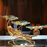 Golden Moon Metal Glass Tray Centerpiece Home & Garden > Decor - Tophatter Daily Deals