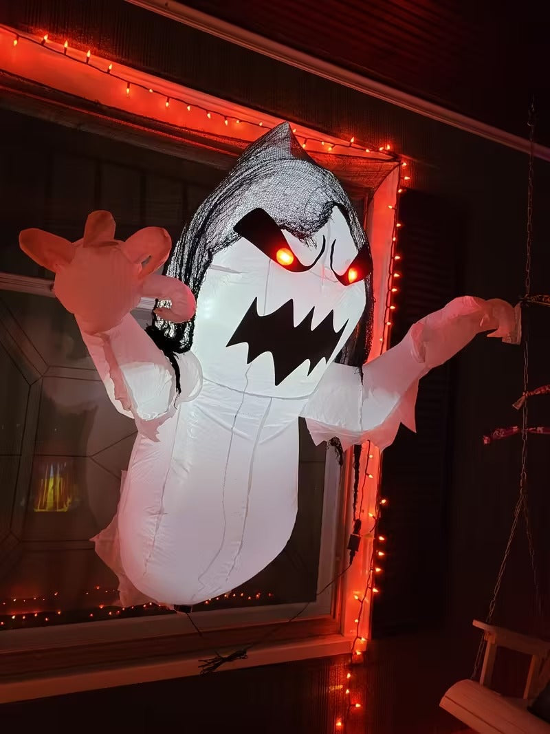 Inflatable Halloween Ghost with LED Lights Halloween - Tophatter Daily Deals