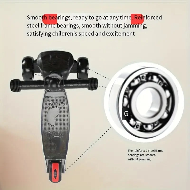 Kids Three-Wheel Foldable Scooter Riding Scooters - Tophatter Daily Deals