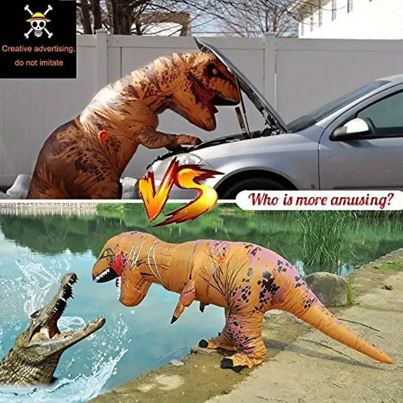 Adult T-Rex Dinosaur Inflatable Costume Halloween - Tophatter Daily Deals
