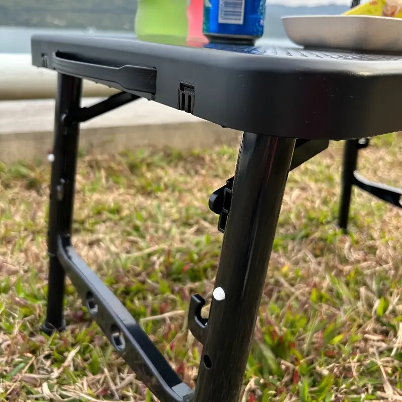 Adjustable Folding Camping Table with Storage Mesh Camping & Hiking - Tophatter Daily Deals