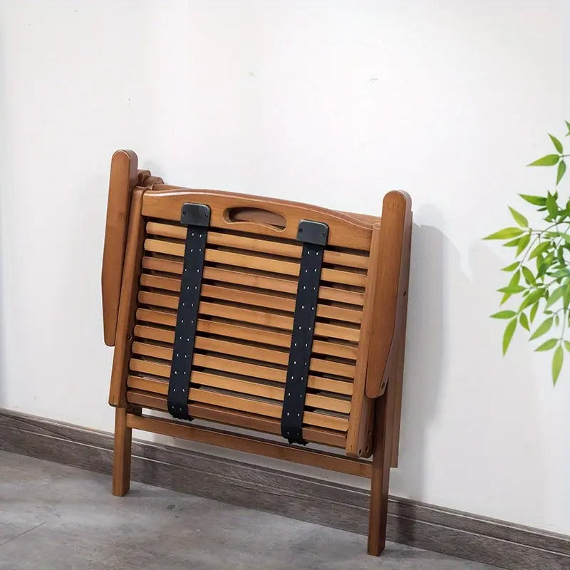 Camping Chair with Wooden Frame Furniture > Outdoor > Outdoor Chairs - Tophatter Daily Deals
