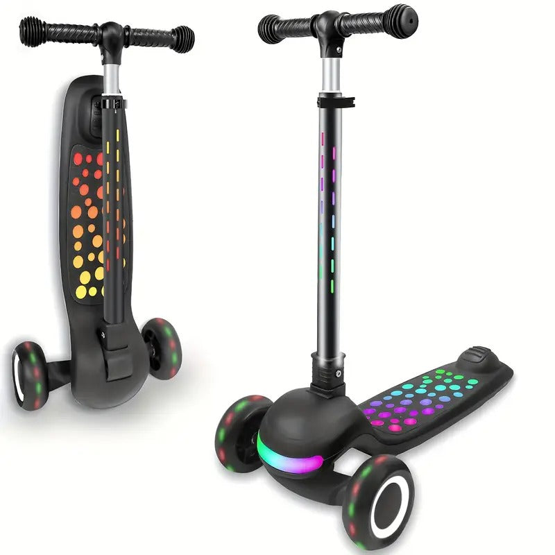 Kids Scooter Adjustable Height with LED Wheels Riding Scooters - Tophatter Daily Deals