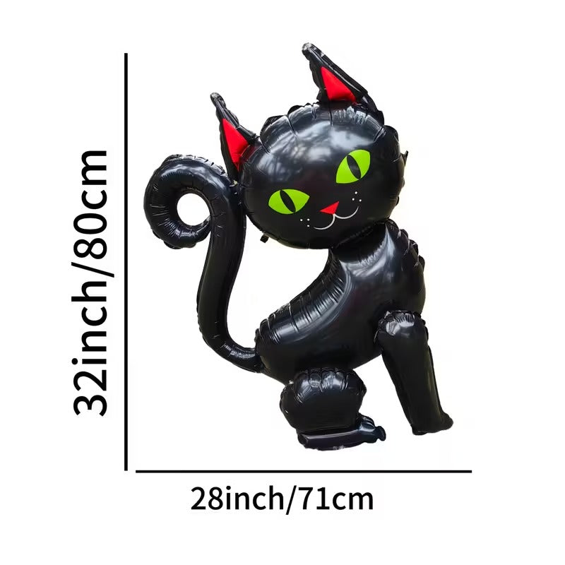Black Cat Foil Balloons Party Decoration Set (2pcs) Halloween - Tophatter Daily Deals